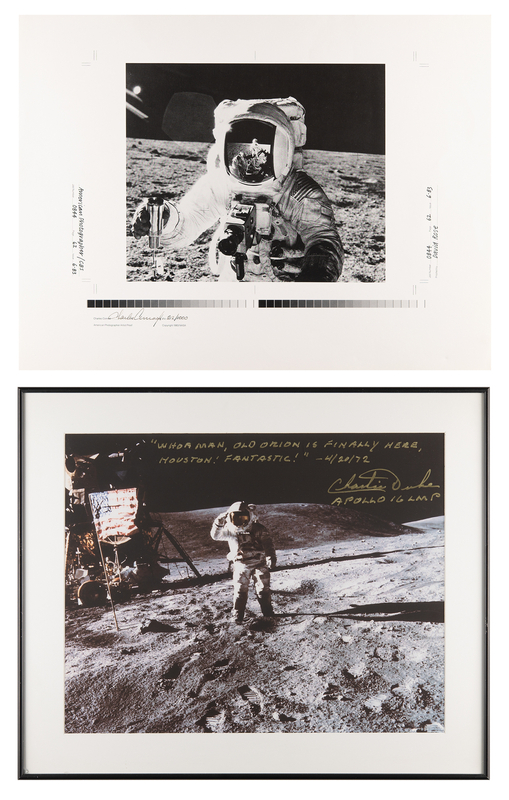 Lot 212 Charles Conrad and Charlie Duke (2) Signed Oversized Photographs