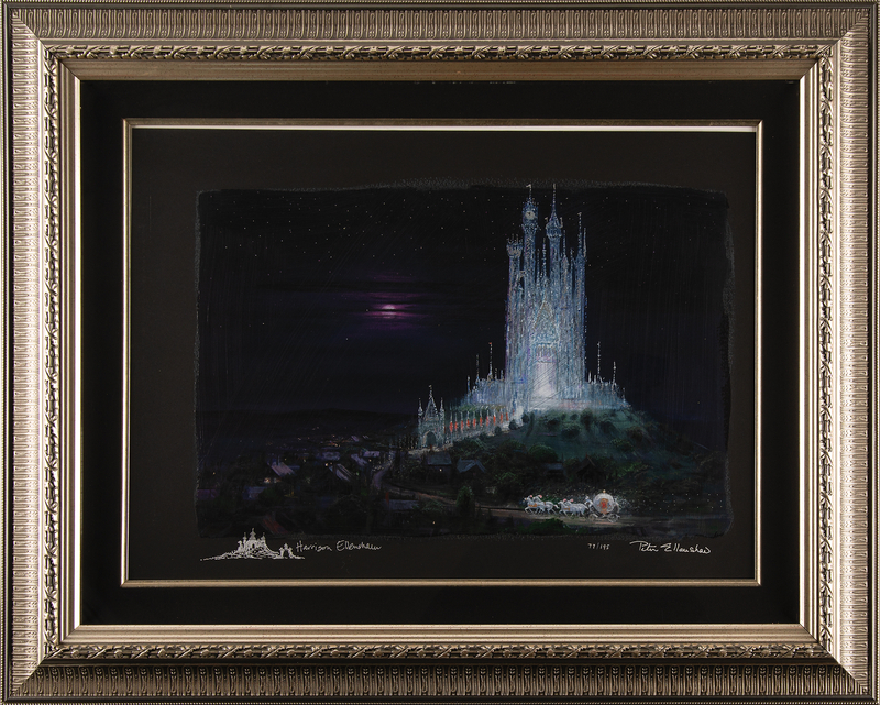 Lot 297 Cinderella: 'The Glass Castle' Deluxe Hand-Embellished Chiarograph Print by Peter and Harrison Ellenshaw