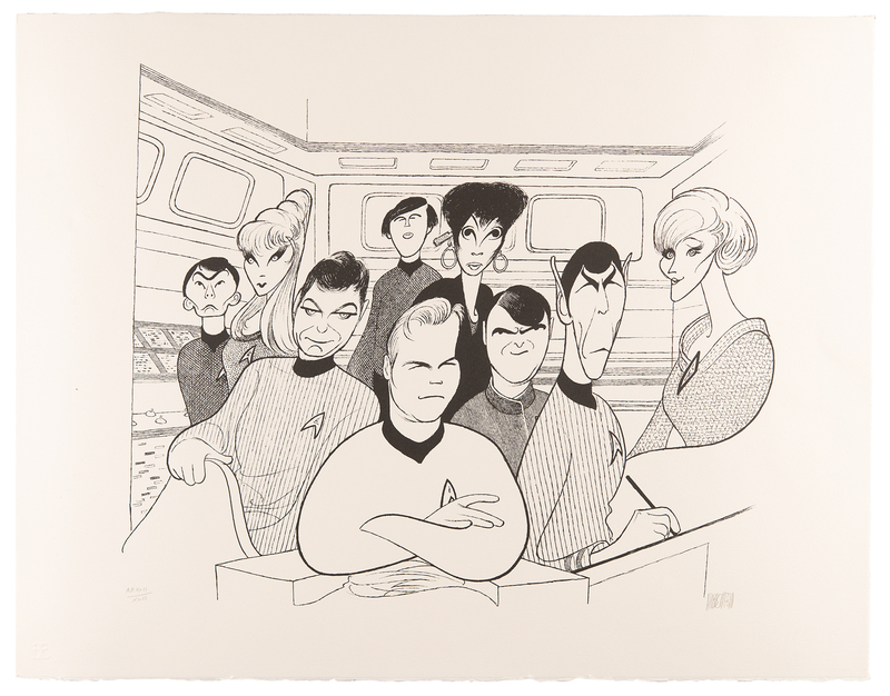 Lot 276 Al Hirschfeld Signed Lithograph - 'Star Trek' (Ltd. Ed. #APXLII/XLII) (27˝ x 21˝)