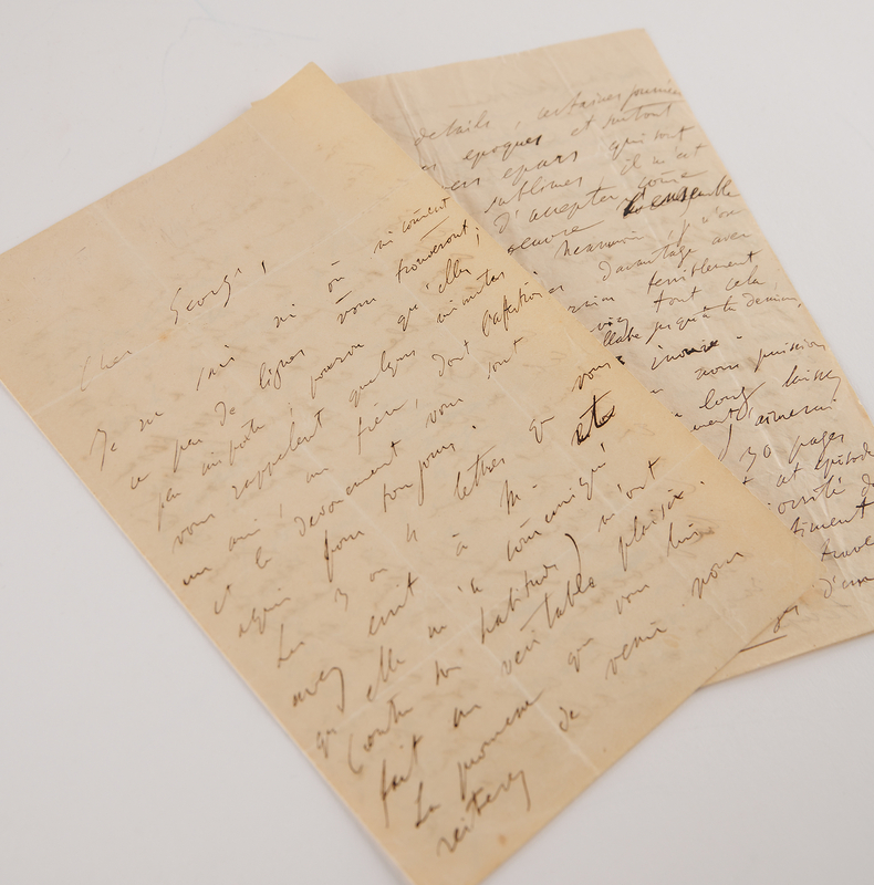 Lot 397 Franz Liszt Handwritten Letter to George Sand, Commenting on Love, Literature, and Music: 