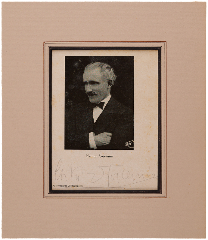 Lot 443 Arturo Toscanini Signed Photograph