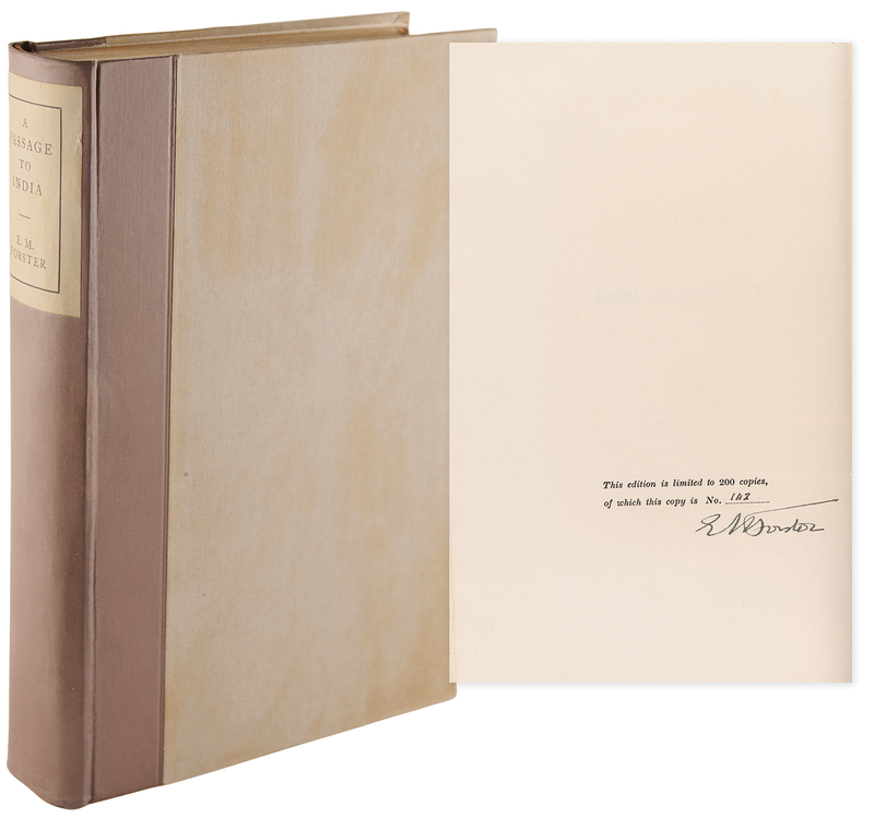 Lot 339 E. M. Forster Signed Book - A Passage to India (Ltd. Ed. 142/200)