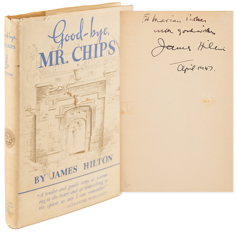 Lot 371 James Hilton Signed Book - Goodbye, Mr. Chips