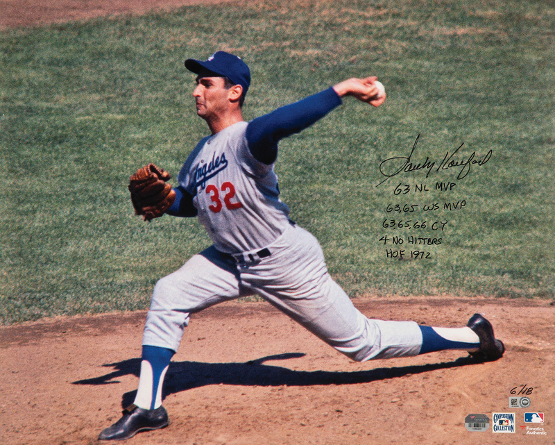 Lot 671 Sandy Koufax Oversized Signed Photograph with Statistics (Ltd. Ed. #6/18)