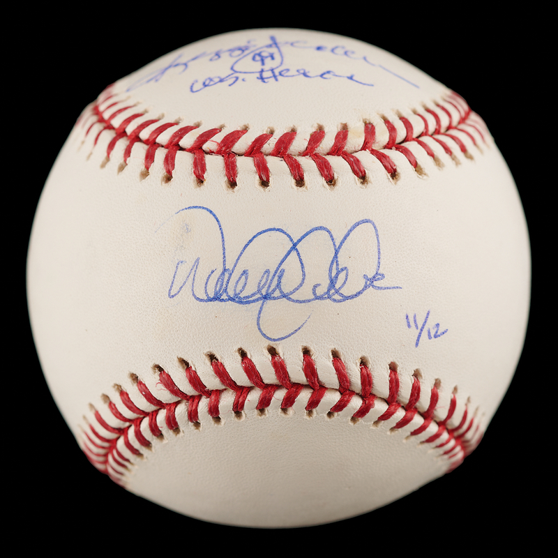 Lot 670 Derek Jeter and Reggie Jackson Signed Baseball (Ltd. Ed. #11/12)