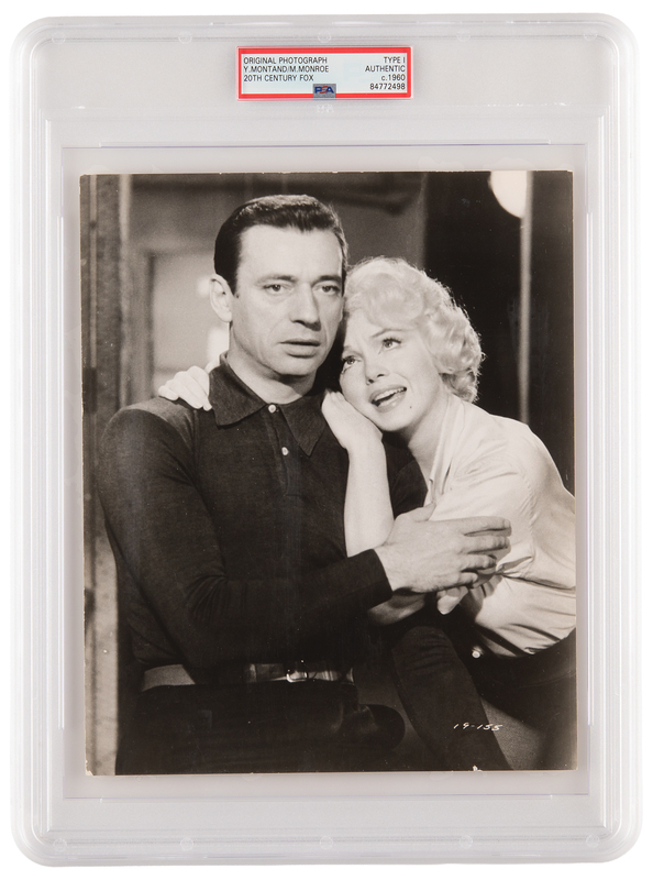 Lot 612 Marilyn Monroe and Yves Montand Original Photograph - PSA Type I