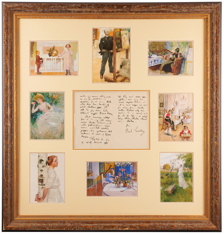Lot 278 Carl Larsson Autograph Letter Signed