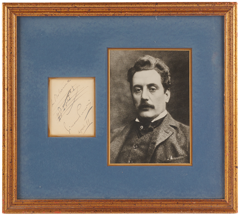 Lot 401 Giacomo Puccini Autograph Musical Quotation Signed for 