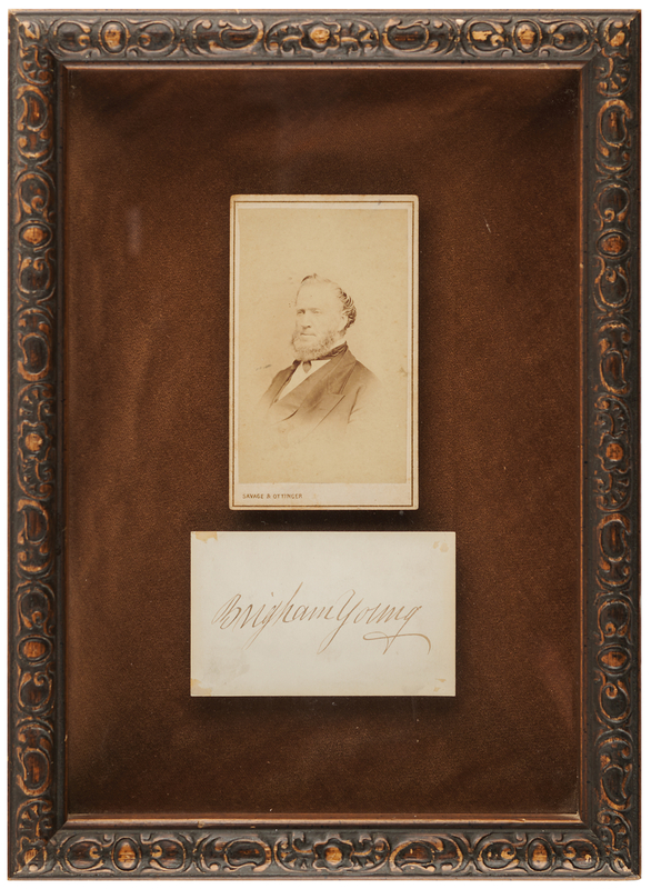 Lot 169 Brigham Young Signature with Carte-de-Visite