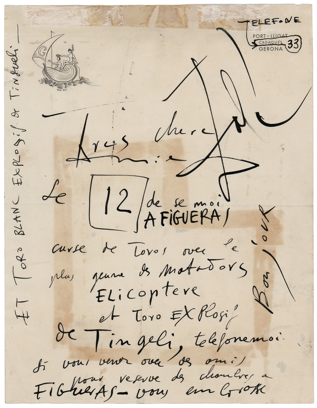 Lot 238 Salvador Dali Autograph Letter Signed to His Wife, Gala