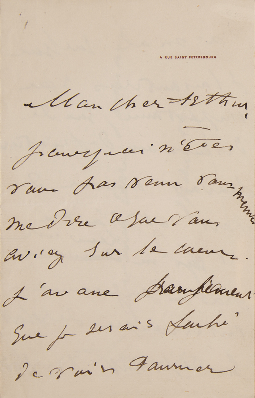 Lot 245 Edouard Manet Autograph Letter Signed: 