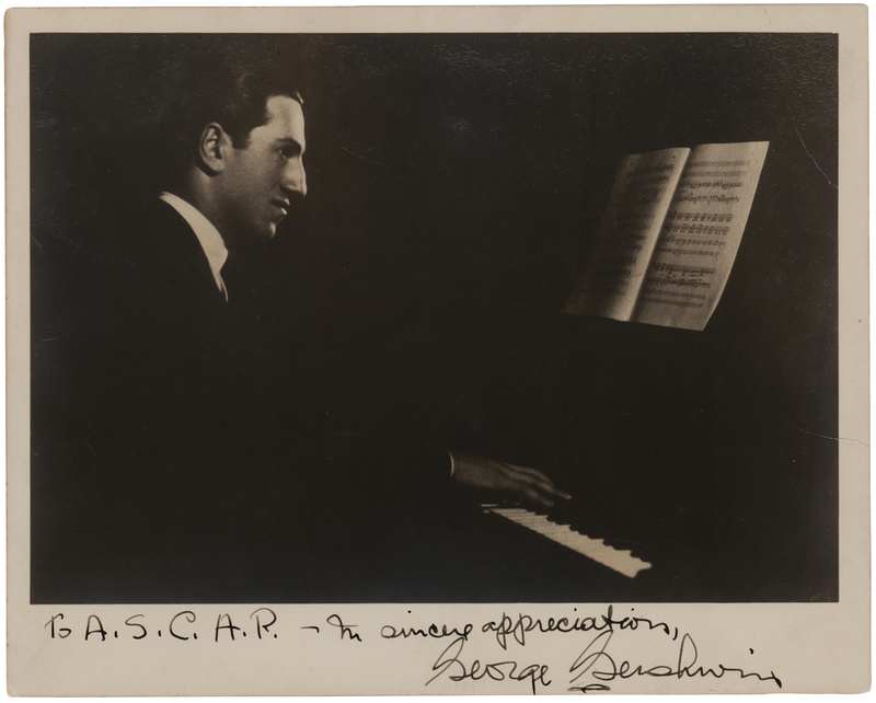 Lot 410 George Gershwin Signed Photograph to A.S.C.A.P.