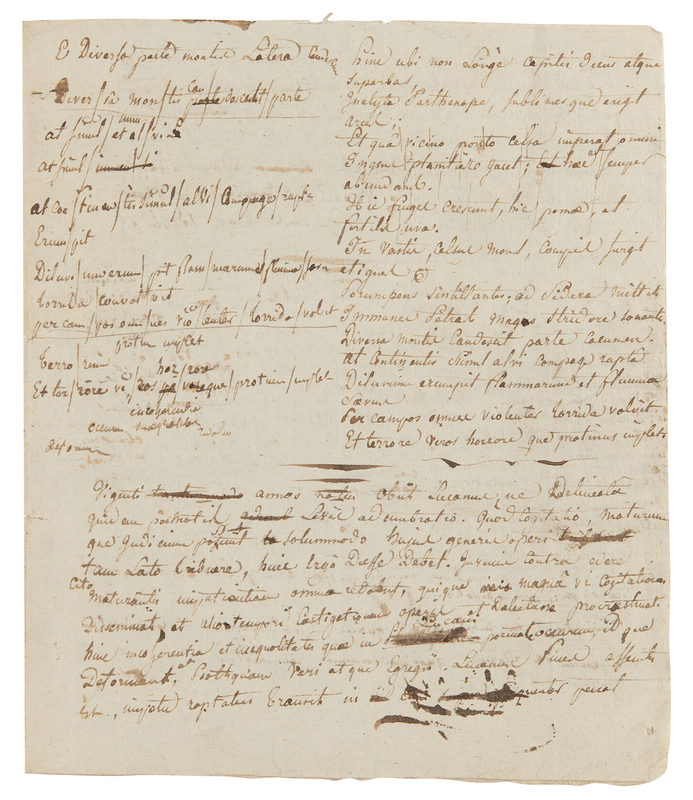 Lot 239 Eugene Delacroix Autograph Manuscript Signed with Sketches