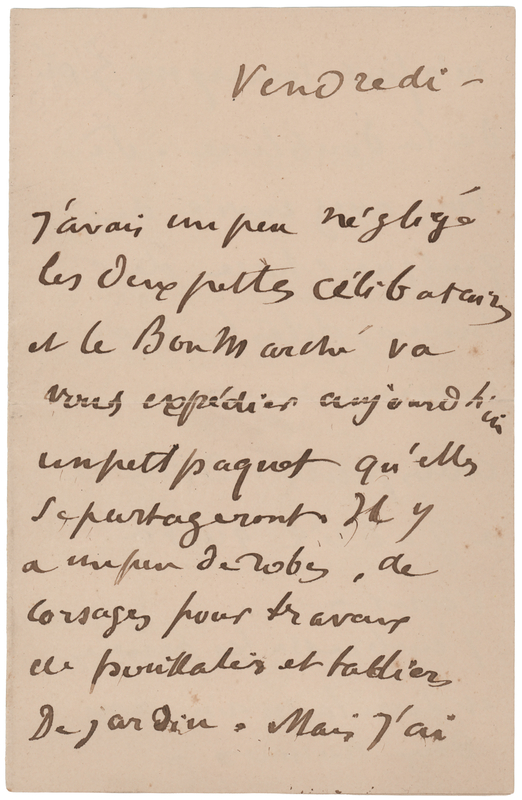 Lot 268 Edgar Degas Autograph Letter Signed