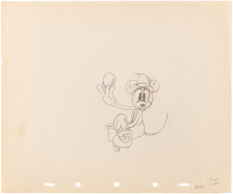 Lot 306 Mickey Mouse production drawing from Alpine Climbers