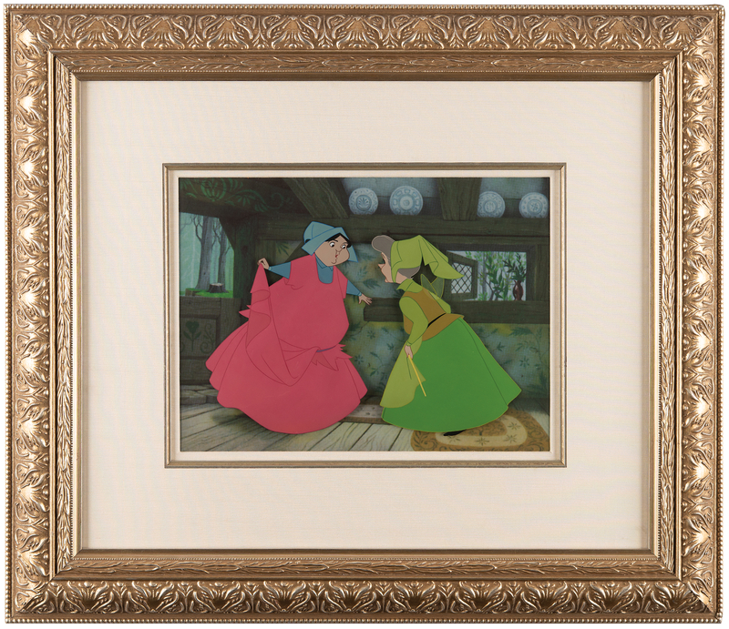 Lot 305 Fauna and Merryweather production cel from Sleeping Beauty