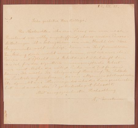 Lot #112 Albert Einstein Autograph Letter Signed, Referring to the Theory of Relativity and Mortiz Schlick, 