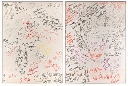 Lot #504 WBCN Rock Station Multi-Signed (60+) Guest Posters - Image 1