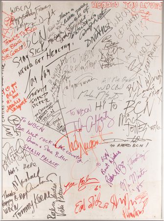 Lot #504 WBCN Rock Station Multi-Signed (60+) Guest Posters - Image 3