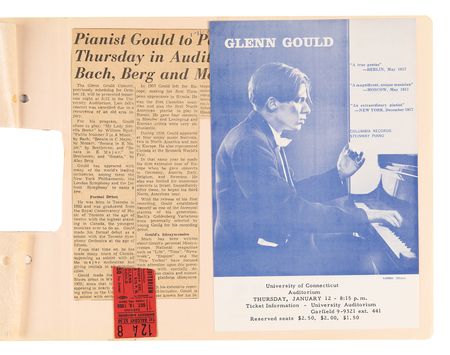 Lot #437 Glenn Gould Signed Program Page, Ticket Stubs, and Ephemera Scrapbook - Image 6