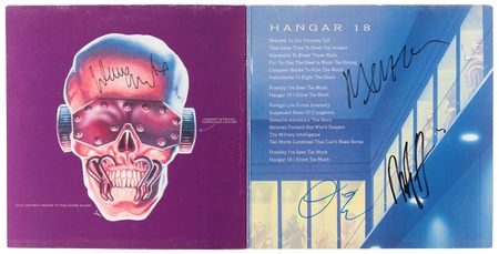 Lot #486 Megadeth Signed Single Album - 'Hangar 18' - Image 1