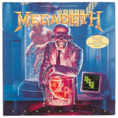 Lot #486 Megadeth Signed Single Album - 'Hangar 18' - Image 2