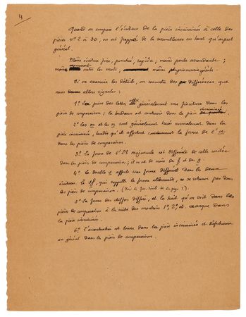 Lot #176 Dreyfus Affair: Etienne Charavay Handwritten Manuscript and Graphological Notes from the 1894 Dreyfus Affair Court-Martial - Image 5