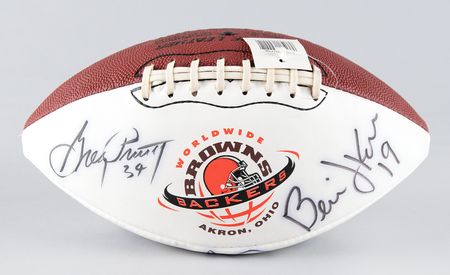 Lot #665 Cleveland Browns Multi-Signed (7) Football - Image 1