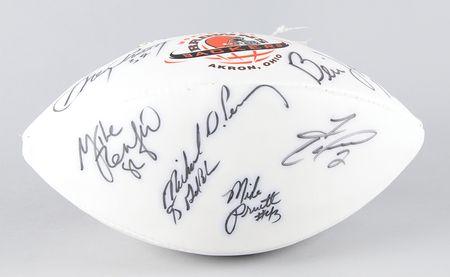 Lot #665 Cleveland Browns Multi-Signed (7) Football - Image 4