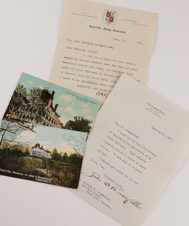 Lot #103 John D. Rockefeller Typed Letter Signed on 