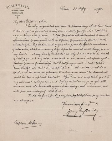 Lot #163 Henry M. Stanley: Robert Henry Nelson Letter and Document Archive for the Emin Pasha Relief Expedition - Image 2