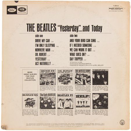 Lot #418 Beatles 'Third State' Butcher Cover Album - Yesterday and Today (Mono) - Image 2