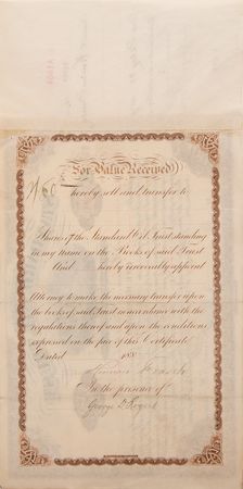 Lot #105 John D. Rockefeller and Henry M. Flagler Signed 'Standard Oil Trust' Stock Certificate - Issued to a Renowned Petroleum Chemist - Image 2