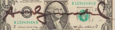 Lot #291 Andy Warhol Signed $1 Dollar Bill - Image 2