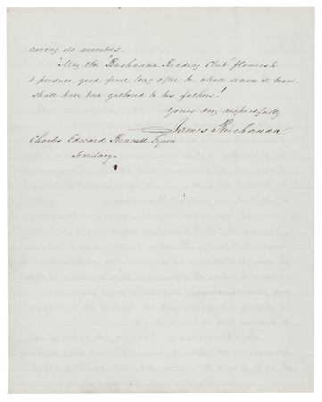 Lot #18 James Buchanan Civil War-Dated Autograph Letter Signed - Image 2