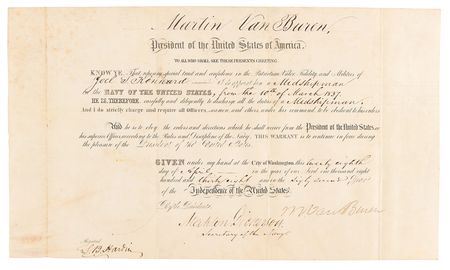 Lot #77 Martin Van Buren Document Signed as President - Image 1