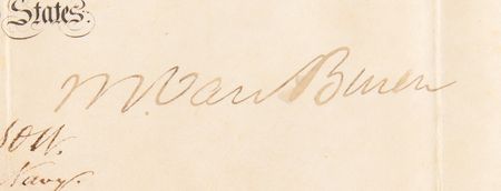 Lot #77 Martin Van Buren Document Signed as President - Image 2