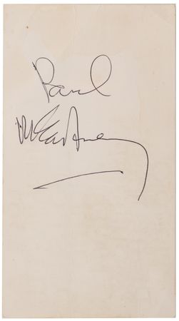Lot #426 Beatles: Paul McCartney Signature - Image 1