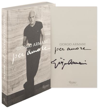 Lot #256 Giorgio Armani Signed Book - Per Amore - Image 1