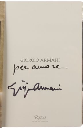 Lot #256 Giorgio Armani Signed Book - Per Amore - Image 4