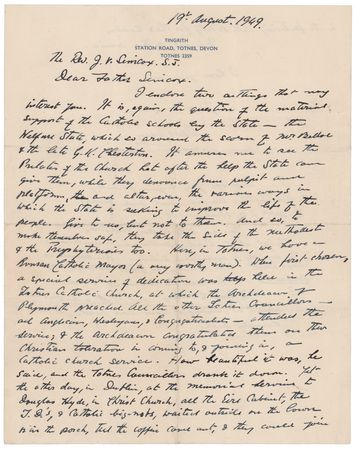 Lot #383 Sean O'Casey Autograph Letter Signed - Image 1
