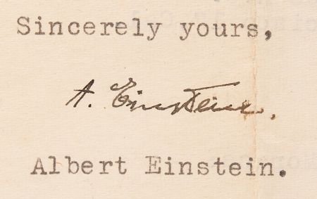 Lot #111 Albert Einstein Typed Letter Signed on McCarthyism and Cold War Aggression: 