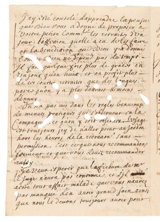 Lot #95 Saint Vincent de Paul Letter Signed, with Autograph Postscript: 