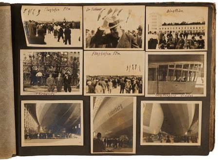 Lot #191 Hindenburg Photograph Album (1933-1936) with Original Pictures of Hugo Eckener<br/> and the LZ 129 Hindenburg - Image 2