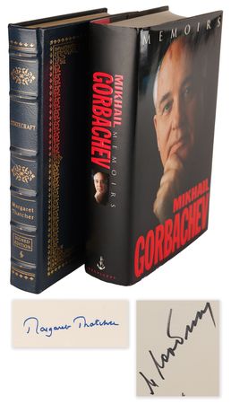 Lot #142 Mikhail Gorbachev and Margaret Thatcher (2) Signed Books - Memoirs and Statecraft - Image 1