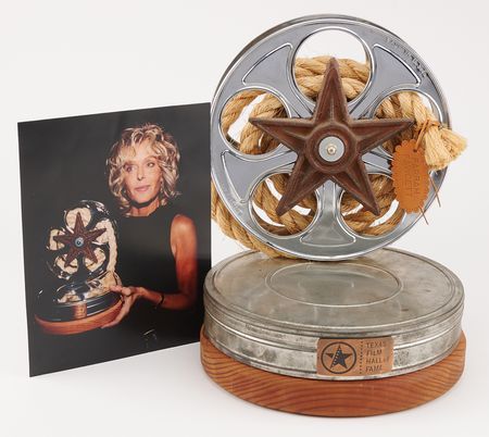 Lot #569 Farrah Fawcett's 2003 Texas Film Hall of Fame Award - Image 1