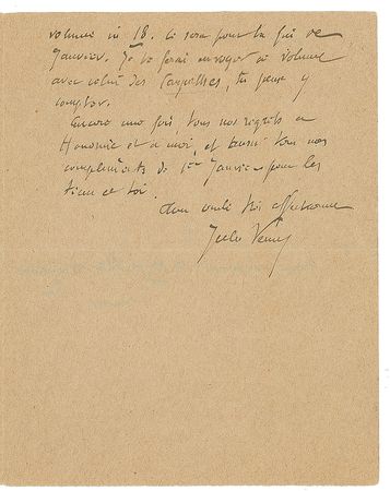 Lot #354 Jules Verne Autograph Letter Signed on His Voyages Extraordinaires - Image 2