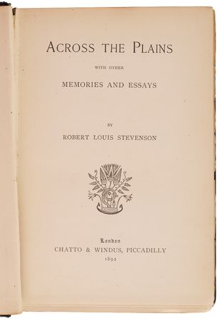 Lot #351 Robert Louis Stevenson Handwritten Manuscript for 