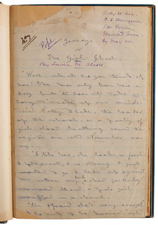 Lot #324 Louisa May Alcott Handwritten Manuscript for 