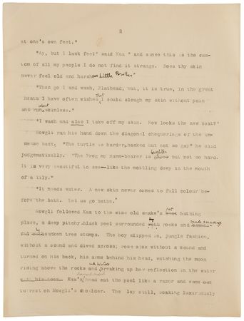 Lot #345 Rudyard Kipling Hand-Corrected Typed Manuscript for 